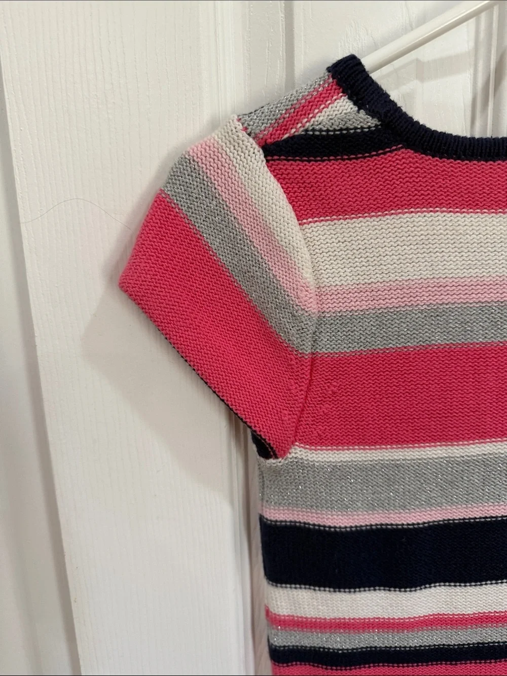 Gymboree Striped Knit Dress in Pink, Navy & Gray size 10